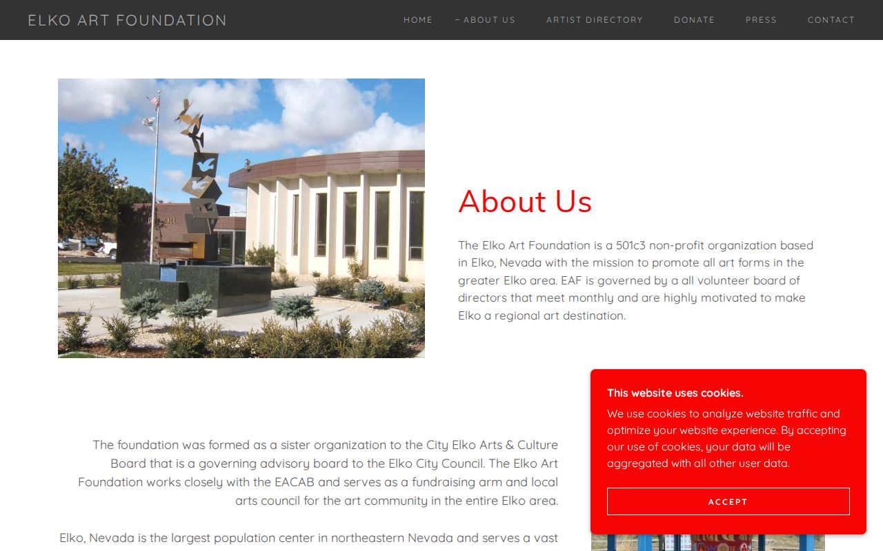 Elko neighbors Art Foundation partner organizations including Downtown Business Association