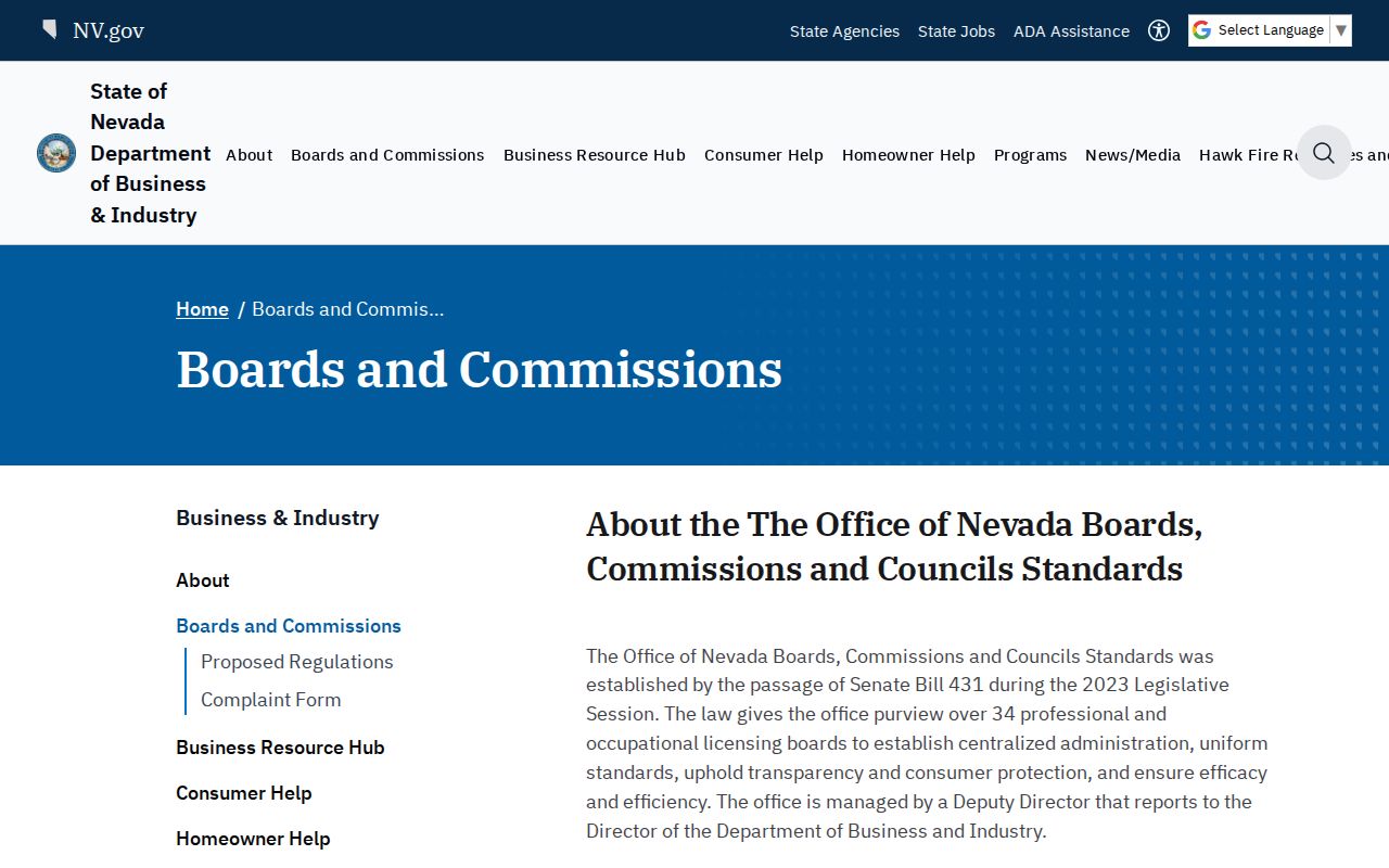Elko resident lookup Nevada licensing board directory