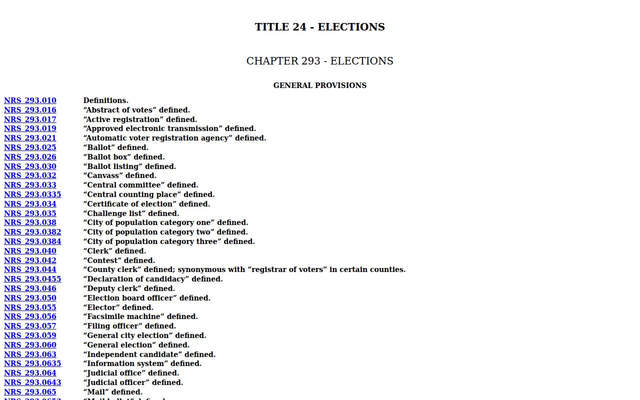 Elko resident lookup Nevada voter list access and privacy law